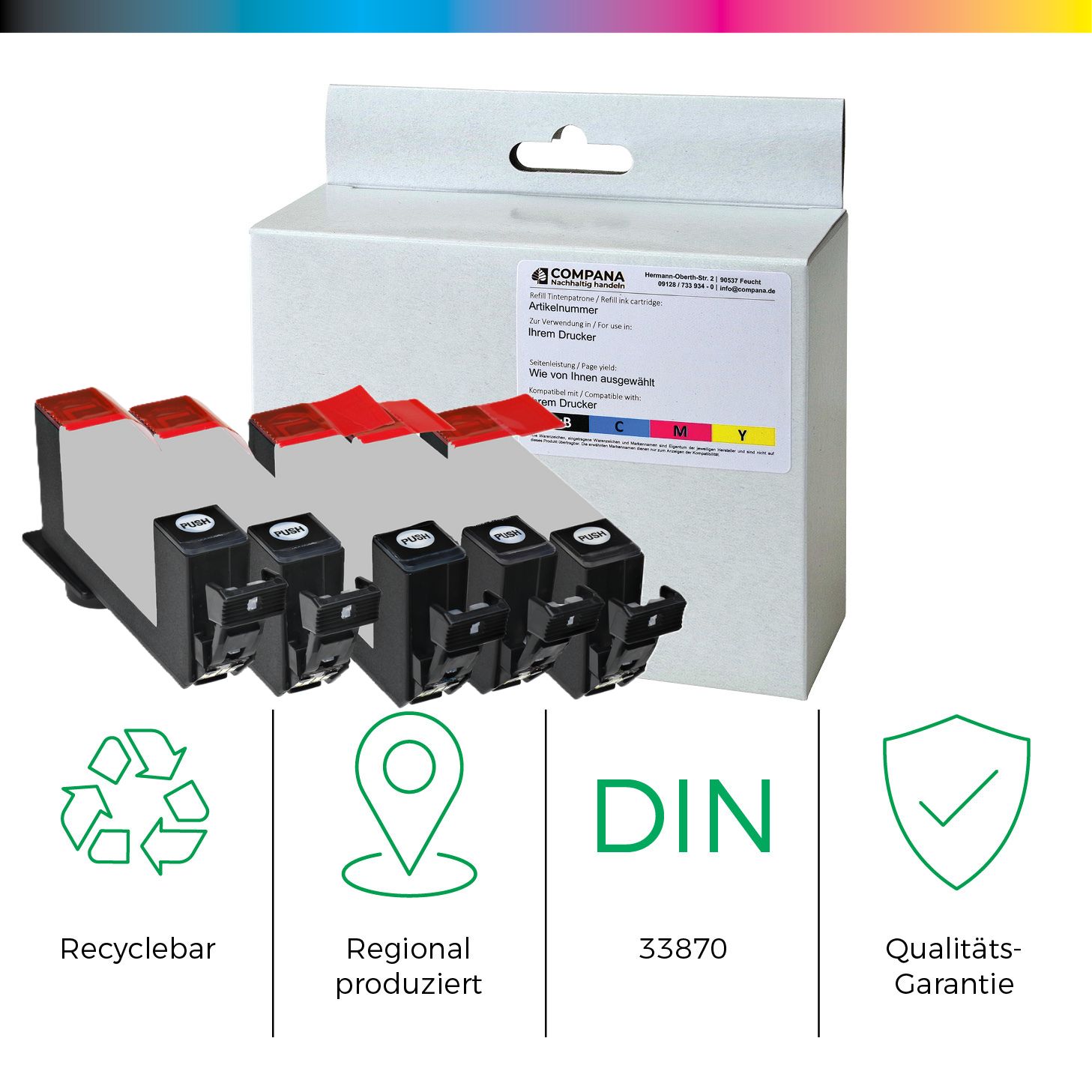 Compana Tintenpatrone magenta (44607) ersetzt CLI-526M