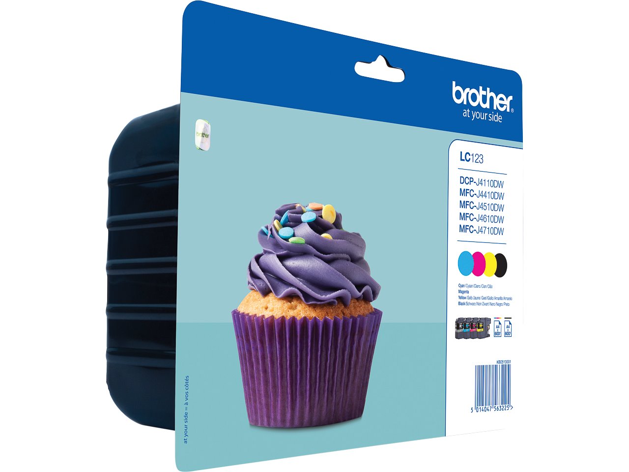 Brother Tintenpatrone gelb, magenta, schwarz, cyan (LC-123VALBP)