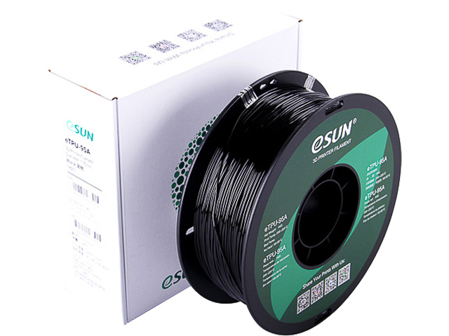 ETPU-95A 1,75mm BLACK 1kg ESUN 3D FILAMENT