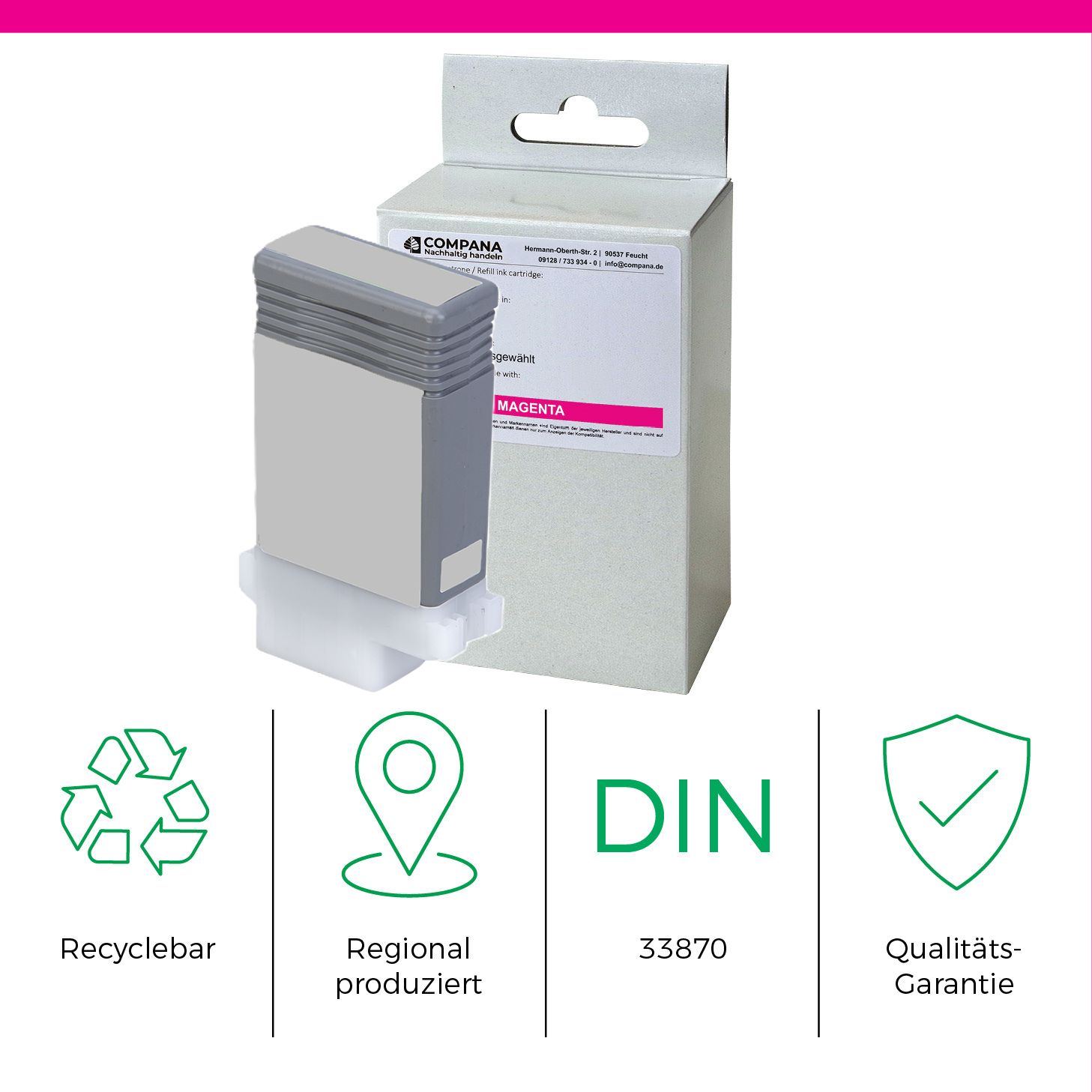 Compana Tintenpatrone magenta (49088) ersetzt PFI-102M