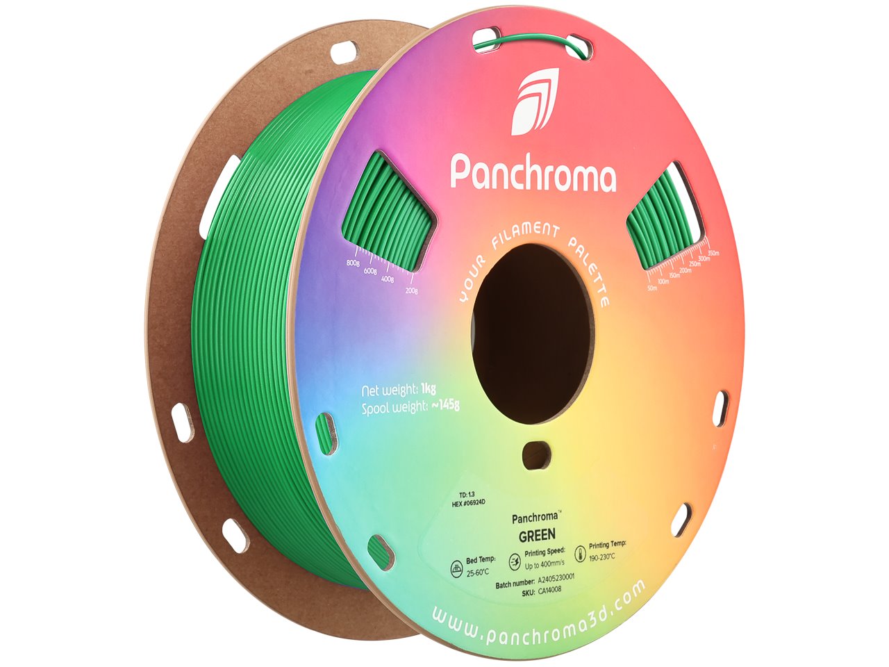 POLYMAKER PANCHROMA 3D FILAMENT COPE 1,75mm GREEN 1kg CA14008