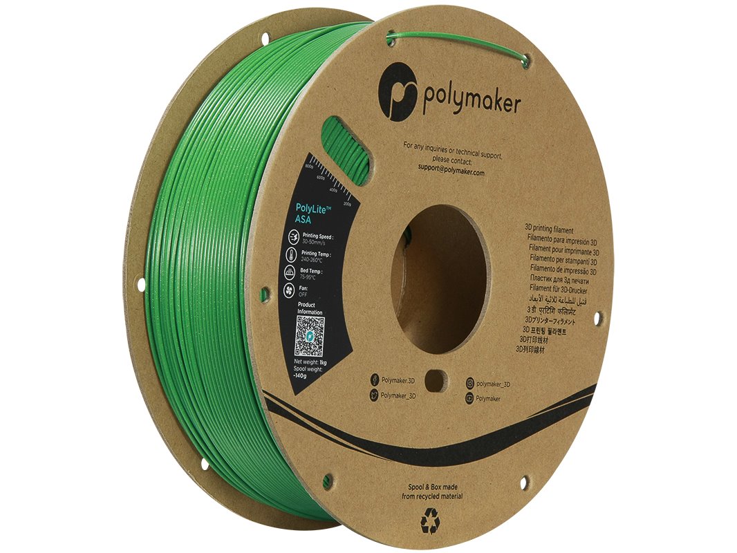 POLYMAKER POLYLITE 3D FILAMENT ASA 1,75mm GALAXY GREEN 1kg PF01036
