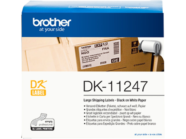 Brother Etiketten schwarz/weiß (DK11247)