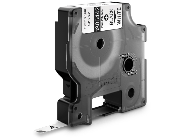 Dymo permanentes Polyesterband 6mm schwarz/weiß (1805442)