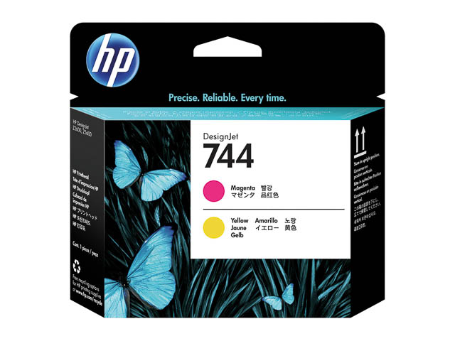 HP Tintendruckkopf gelb, magenta (F9J87A, 744)