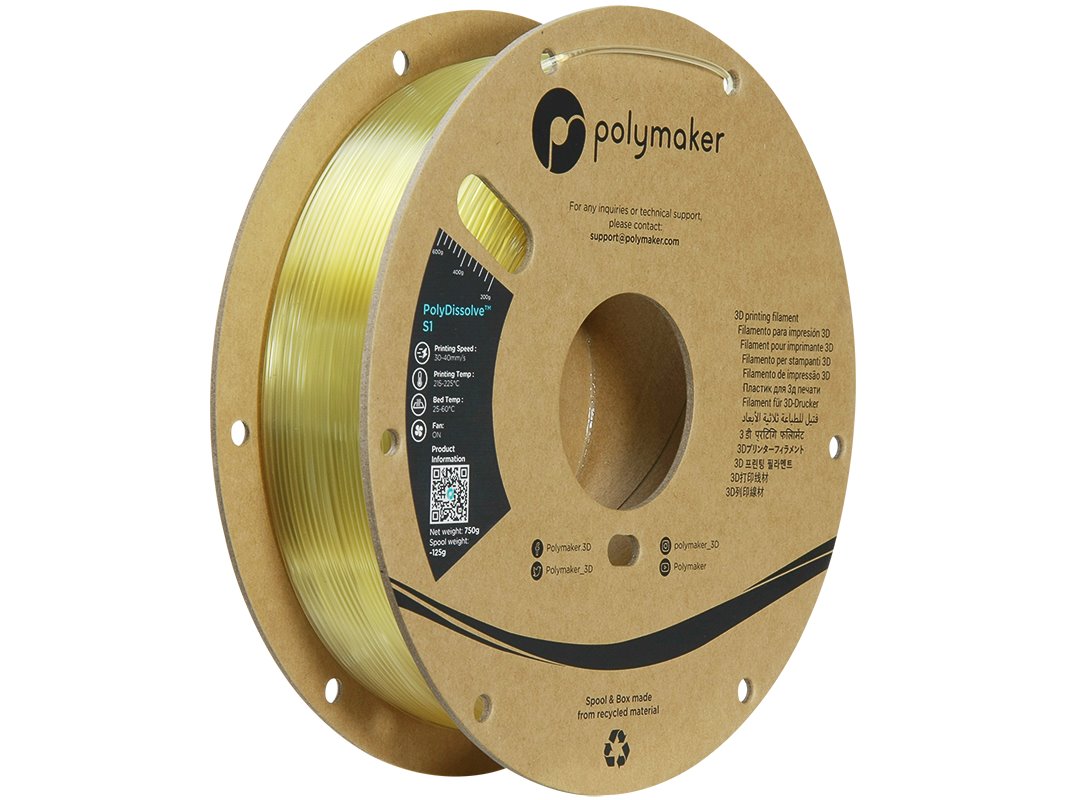 POLYMAKER POLYDISSOLVE 3D FILAMENT S1 PVA 1,75mm 0,75kg PH01001
