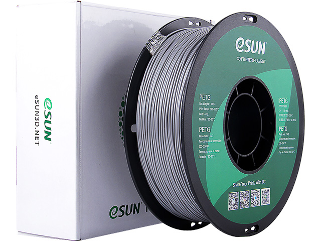 ESUN 3D FILAMENT PETG 1,75mm SOLID SILVER 1kg