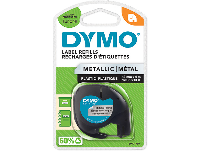 Dymo Schriftbandkassette silber metallic (S0721730, 91208)
