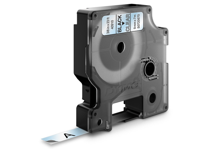 Dymo Schriftbandkassette schwarz/transparent (S0720670, 40910)