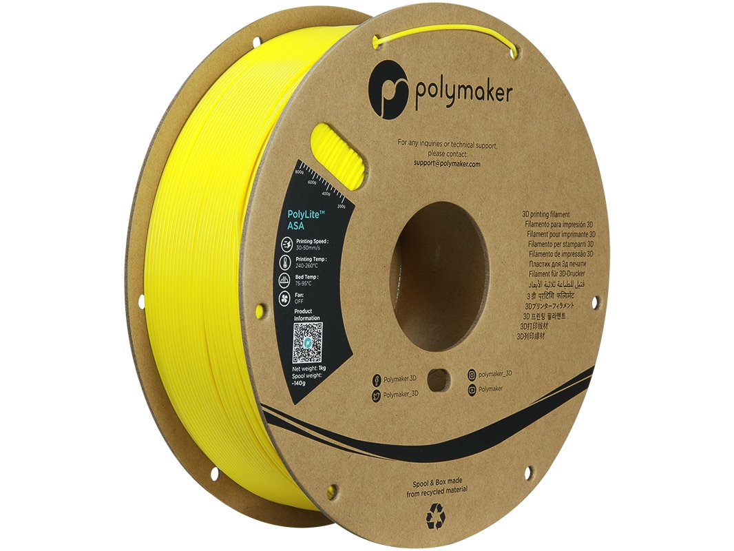 POLYMAKER POLYLITE 3D FILAMENT ASA 1,75mm YELLOW 1kg PF01031