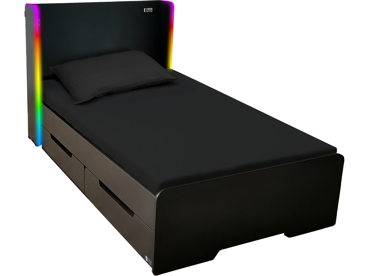 XROCKER ELECTRA RGB GAMING EINZELBETT 2023272 90x190cm schwarz
