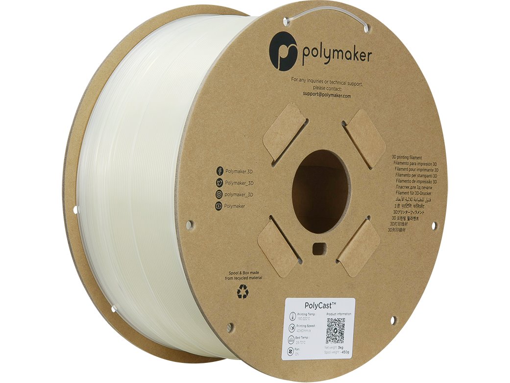 POLYMAKER POLYSMOOTH 3D FILAMENT PVB 1,75mm NATURAL 3kg PJ03003