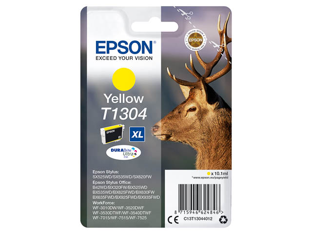 Epson Tintenpatrone gelb HC (C13T13044012, T1304)