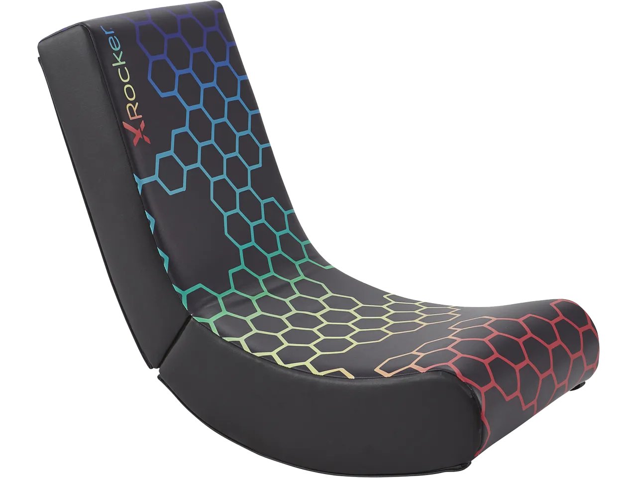 XROCKER VIDEO GAMING BODENSESSEL Neo Hex Edition 5120101 PU-Leder schwarz-neon 80kg
