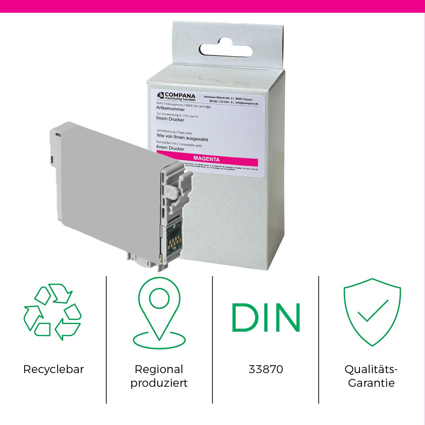 Compana Tintenpatrone magenta SC (45332) ersetzt T1293