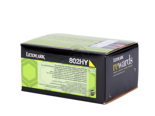 Lexmark Toner-Kit Return gelb HC plus (80C2HY0, 802HY)