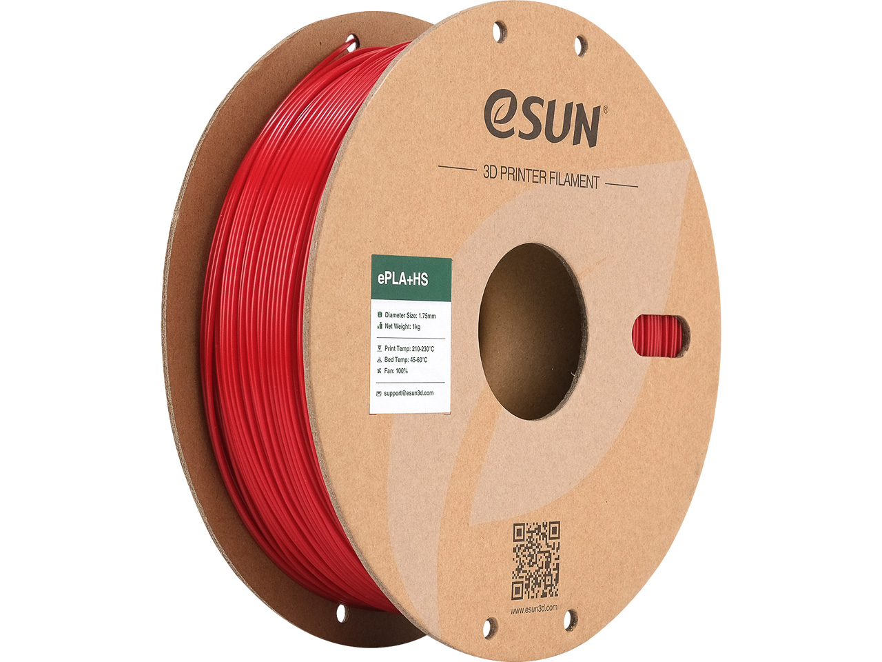 EPLA+HS 1,75mm FIRE ENGINE RED 1kg ESUN 3D FILAMENT