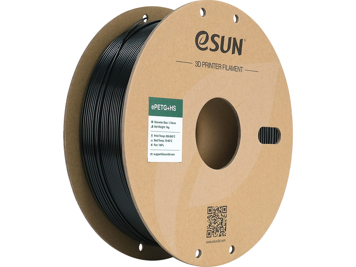 EPETG+HS 1,75mm SOLID BLACK 1kg ESUN 3D FILAMENT