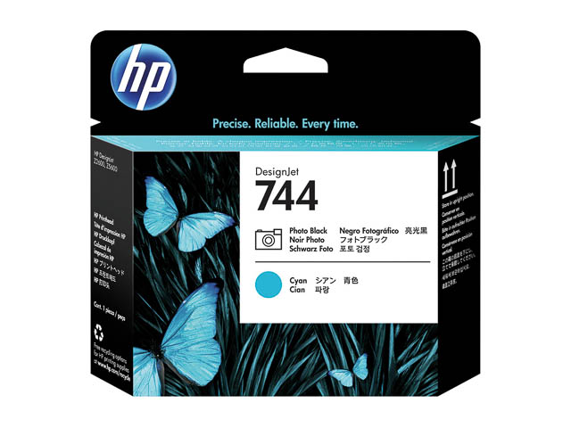HP Tintendruckkopf schwarz, cyan (F9J86A, 744)
