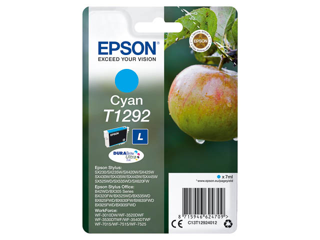 Epson Tintenpatrone cyan SC (C13T12924012, T1292)