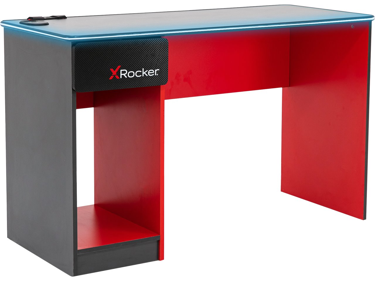 XROCKER CARBON-TEK GAMING SCHREIBTISCH MIT LED-BELEUSCHTUNG & WIRELESS 2022025 