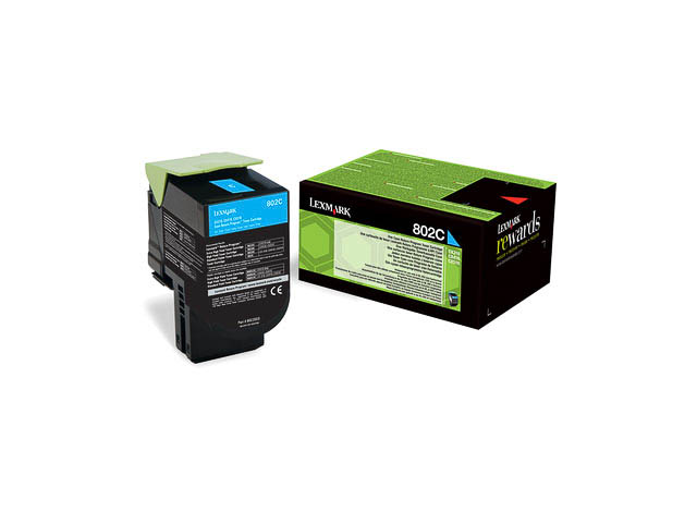 Lexmark Toner-Kit Return cyan (80C20C0, 802C)