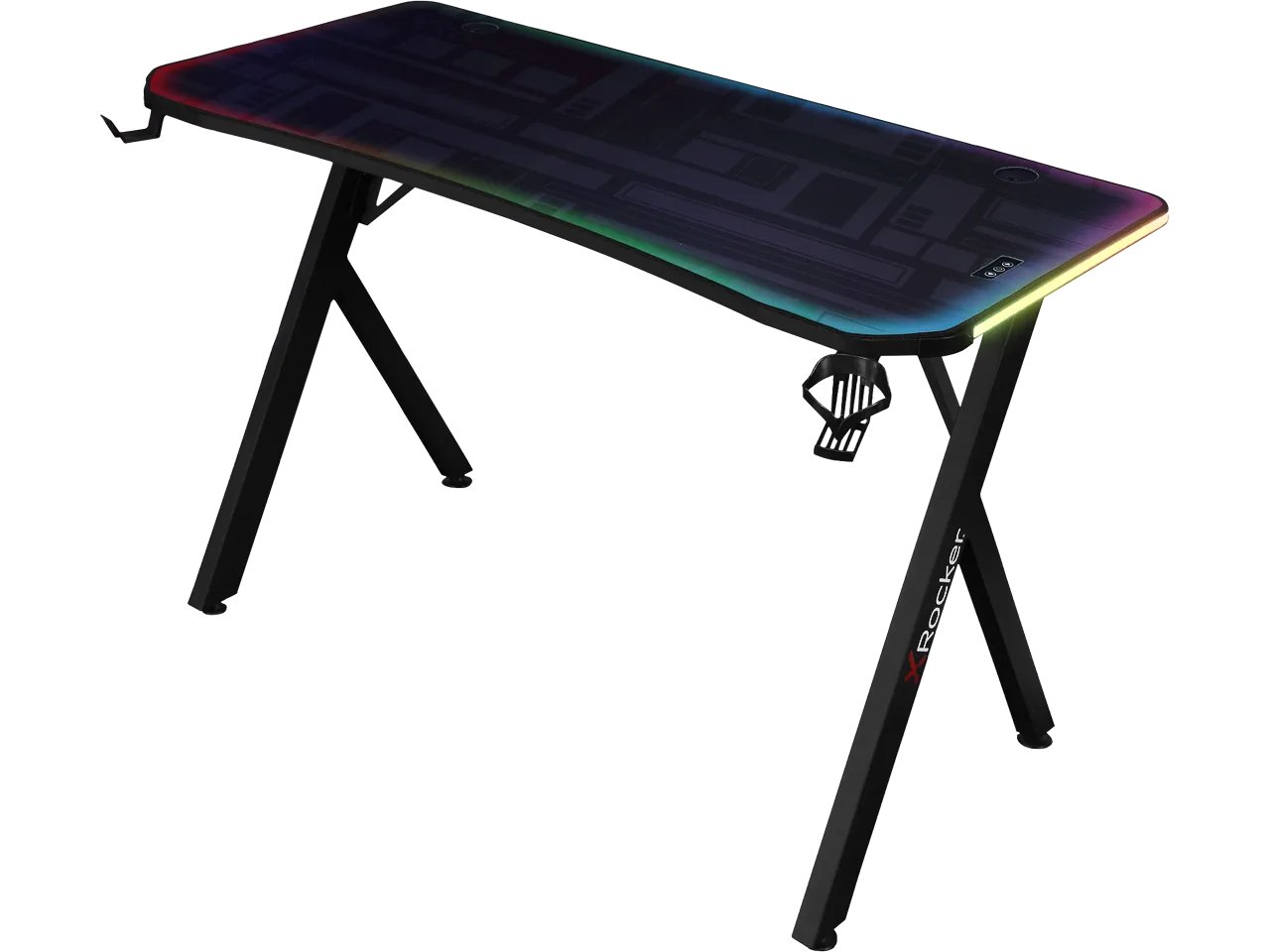 XROCKER Lumio Compact RGB Gaming Schreibtisch mit Beleuchtung & App-Steuerung 2024070