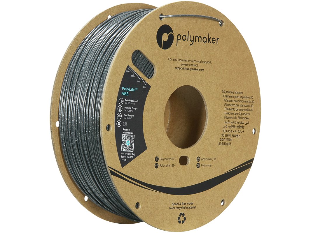 POLYMAKER POLYLITE 3D FILAMENT ABS GALAXY 1,75mm DARK GREY 1kg PE01037