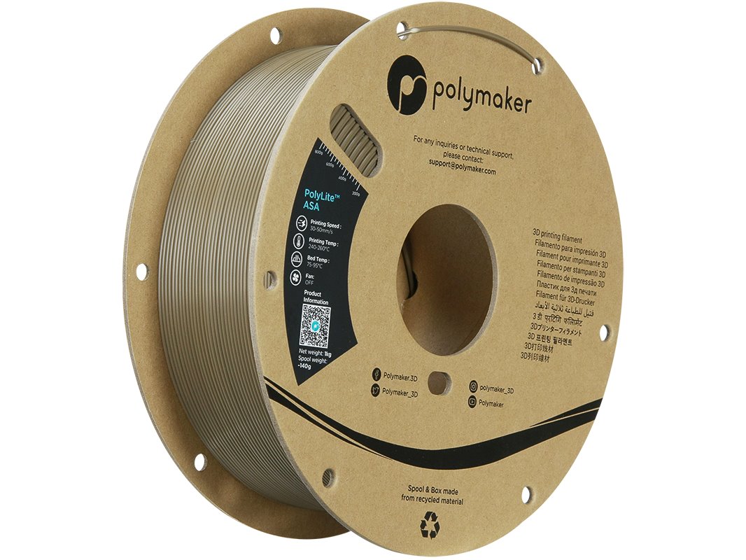 ASA 1,75mm OLIVE BROWN 1kg POLYMAKER POLYLITE 3D FILAMENT