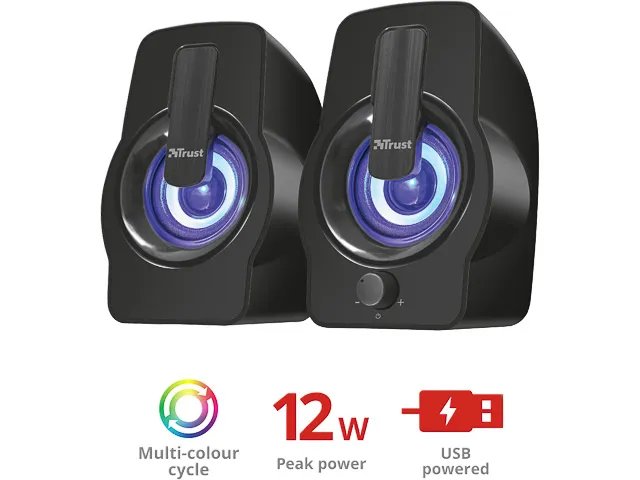 TRUST GEMI 2.0 LAUTSPRECHER SET USB 22948 RGB schwarz