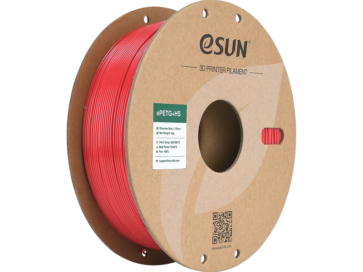 EPETG+HS 1,75mm SOLID RED 1kg ESUN 3D FILAMENT